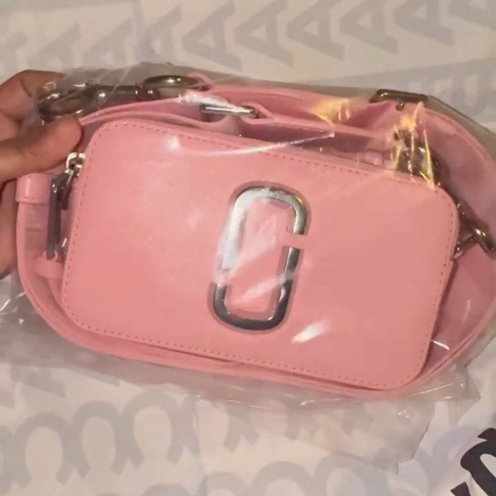 Marc Jacobs Pink Crossbody Bag with Gold Accents